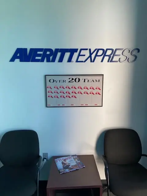 Averitt Express wall of team members who worked there 20 plus years