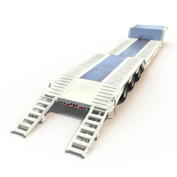 photo of a RGN flatbed trailer