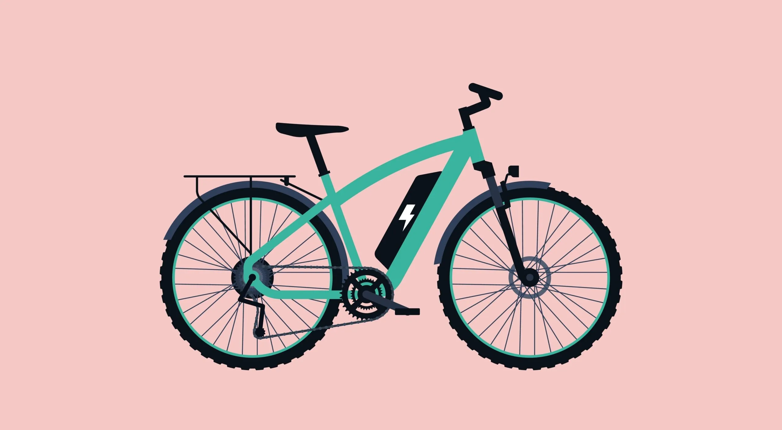 ebike flat vector