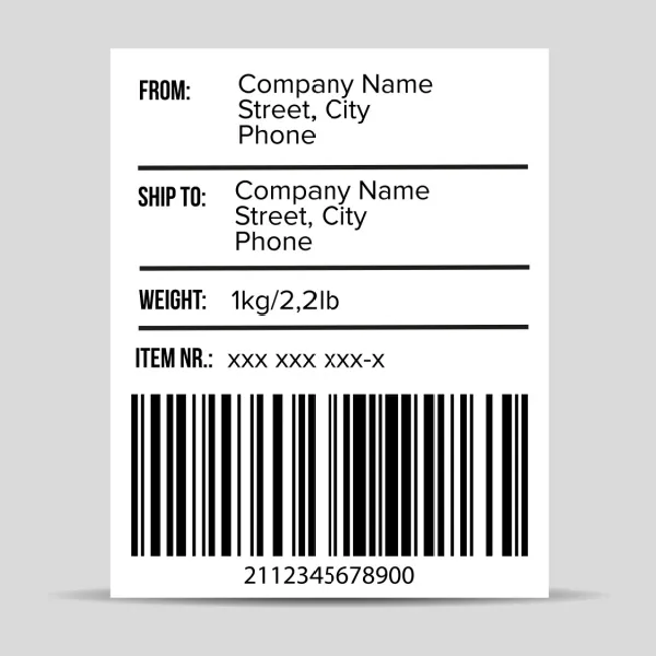 Freight and shipping labels