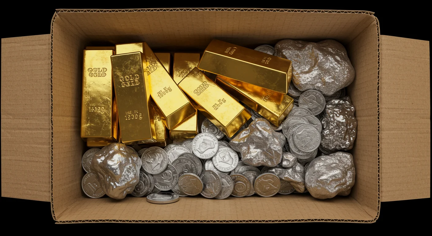 Precious metals in corrugated box