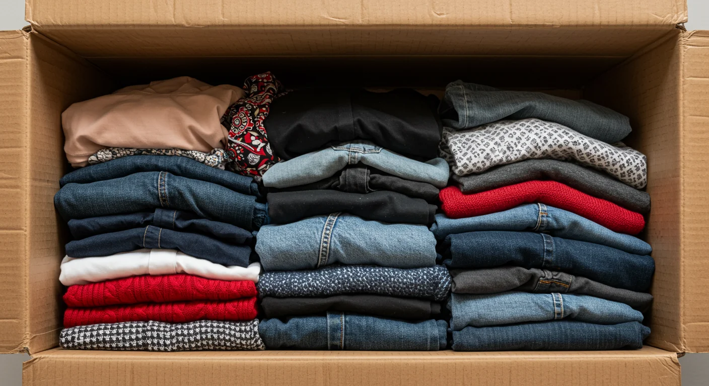 Clothing in a freight box