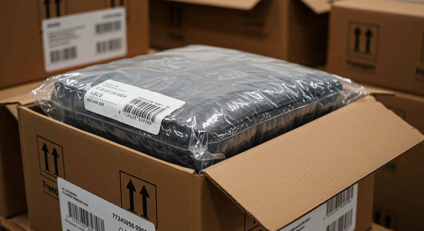 AI image of clothing packaged for freight shipping