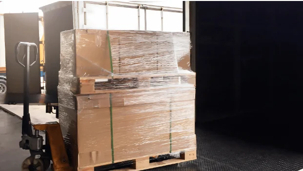 PTL freight on a pallet