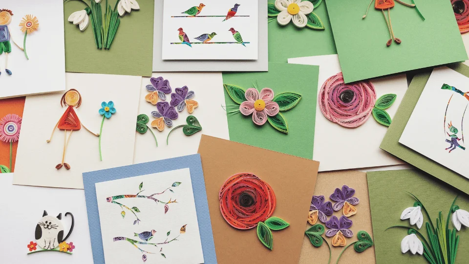 Shipping Stationery and Office Supplies spread of specially made greeting cards