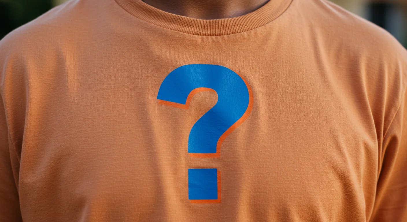AI image of a shirt with a question mark on it