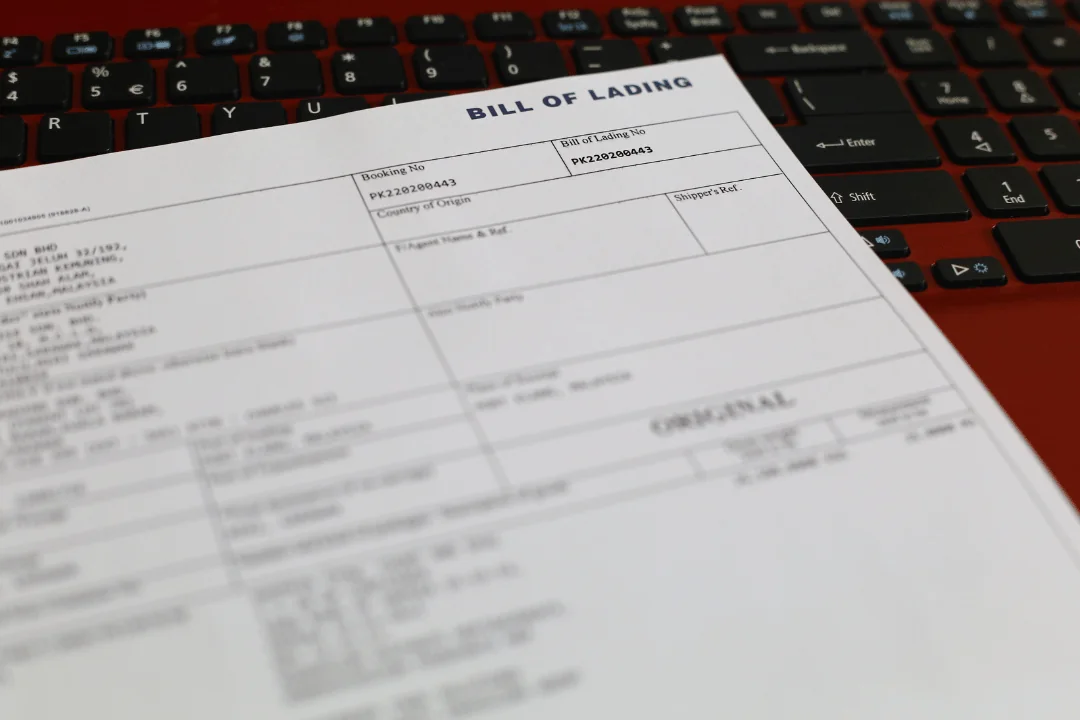 What you can do to avoid missed pickups A Copy Of A Bill Of Lading BOL On Top Of A Keyboard