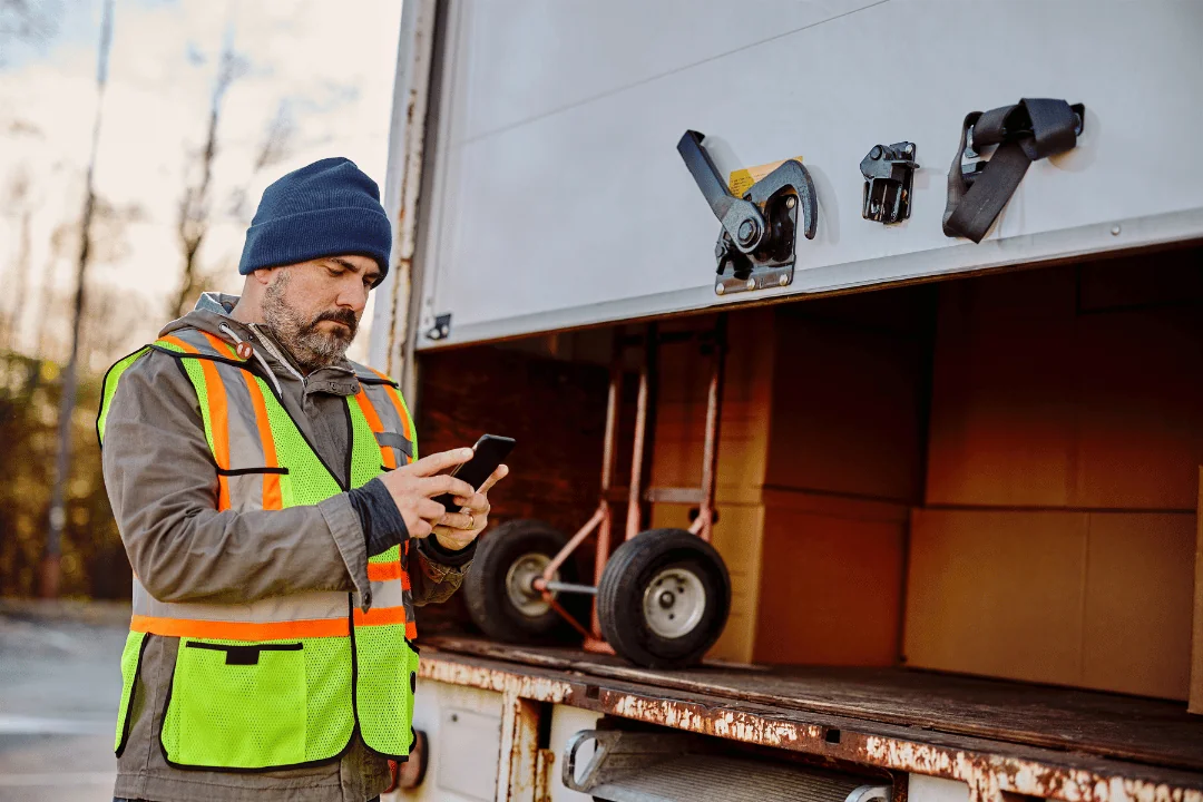 What you can do to avoid missed pickups Driver Of A Truck Texting Shipper With Updates